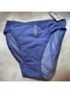 On Gossamer Women's 1431G Gossamer Mesh Hi-Cut Brief Panties Underwear S Blue